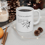 Humorous Mug for Multitasker, Multitasking Funny Gift, Humor Gift Mug, Library Mug, White Ceramic Mug, Funny Mug Retirement, Friend Gift, Quirky Mugs