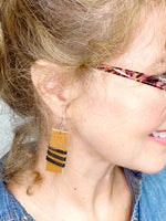 NEW! Eco Friendly Leather Earrings, Upcycled Earrings, Handmade