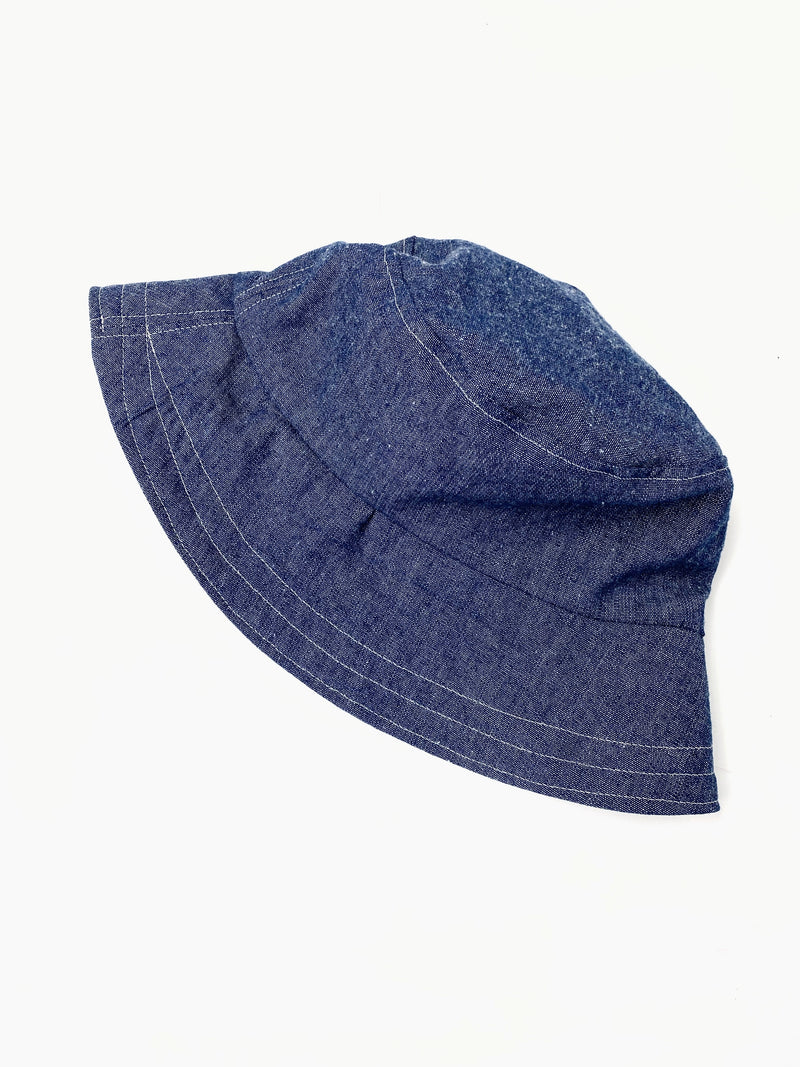 Madras Fabric Beach Hat for Women, Sun Hat, Denim Bucket Hat, Lightweight Summer Hat