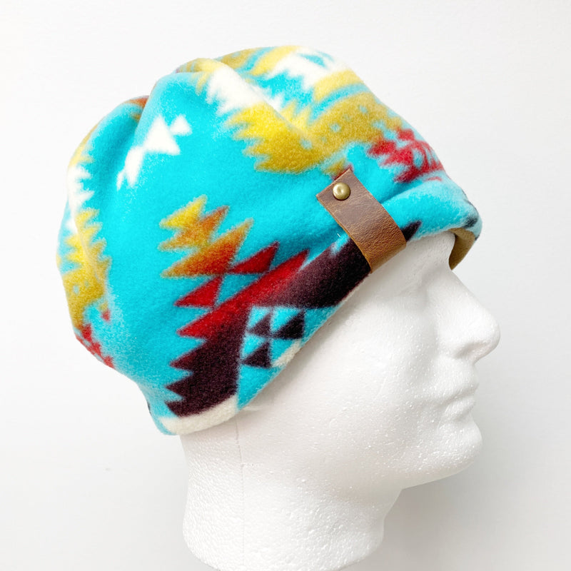 NEW Wind-Pro Fleece Hat for Women - Turquoise Aztec WP449