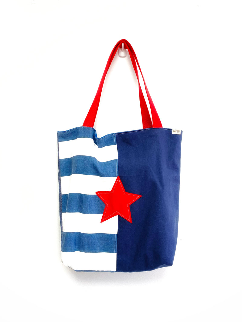 Reusable Grocery Bag, The Perfect Market Bag, Nautical Bag, Eco-Friendly, Festival Bag, B19