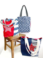 Reusable Grocery Bag, The Perfect Market Bag, Nautical Bag, Eco-Friendly, Festival Bag, B12