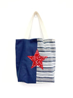Reusable Grocery Bag, The Perfect Market Bag, Nautical Bag, Eco-Friendly, Festival Bag, B18
