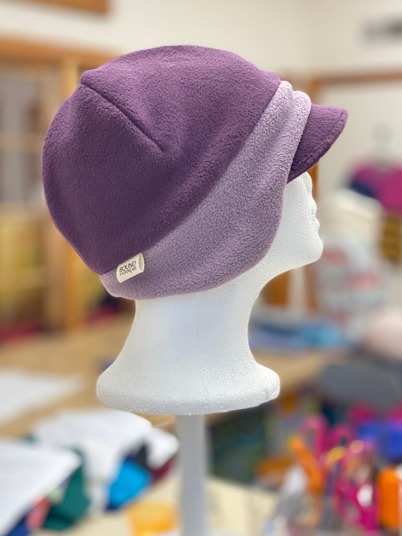 Winter Fleece Hat, Custom Color Earflap Hat, Two-tone Hat, Choose Your Colors Hat for Women and Men