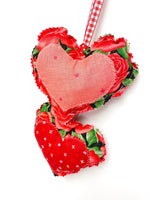 Leather Stamped Valentine Heart, Set of Two, HS55