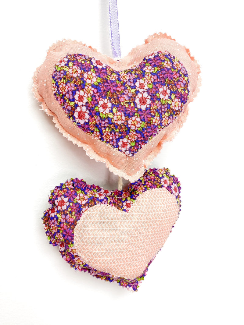 Leather Stamped Valentine Heart, Set of Two, HS09