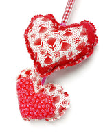 Leather Stamped Valentine Heart, Set of Two, HS41