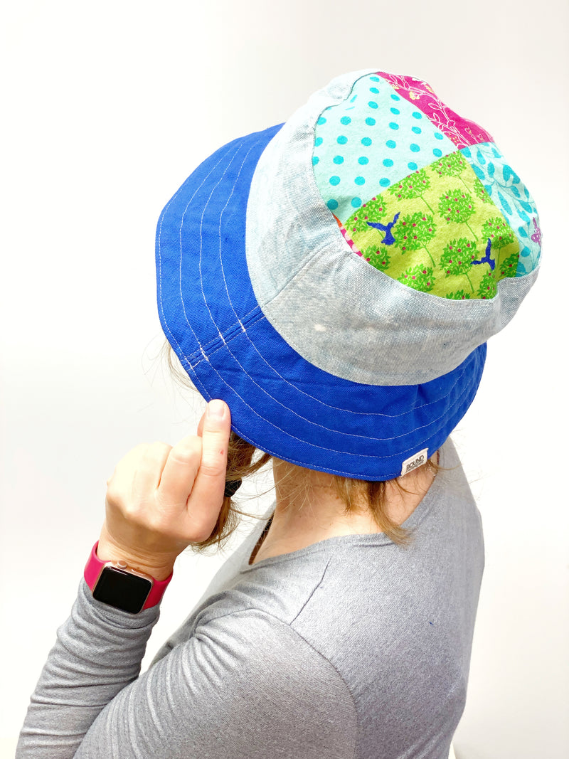 Medium/Large Cute Patchwork Bucket Hat, Ready to Ship