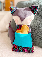 Creative Cuddles, Fox Animal for Kids, Children's Sensory Stuffed Animal, Upcycled Stuffed Fox for Kids