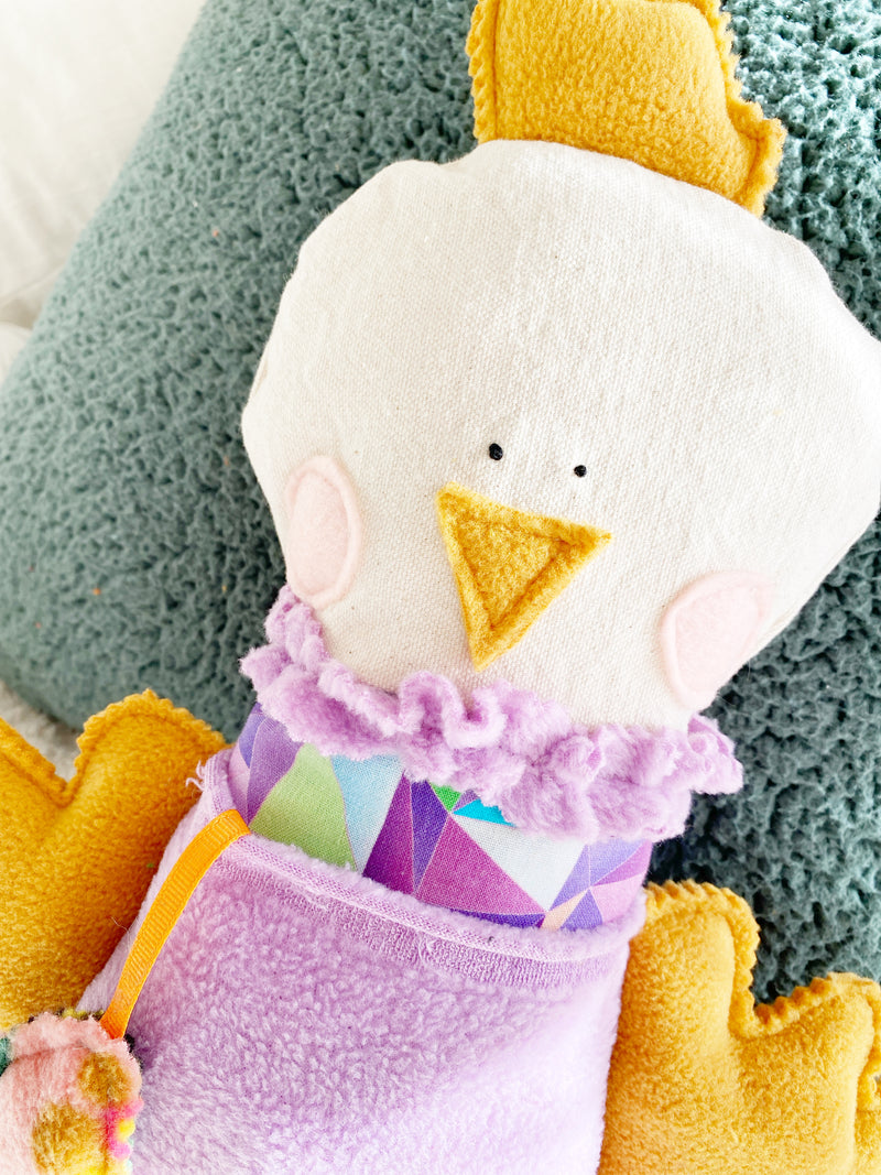 Creative Cuddles, Baby Chick Animal for Kids, Children's Sensory Stuffed Animal, Upcycled Stuffed Animal for Kids