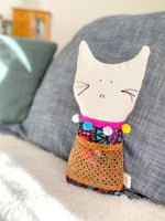 Creative Cuddles, Kitty Cat Animal for Kids, Children's Sensory Stuffed Animal, Upcycled Stuffed Play Kitten for Kids