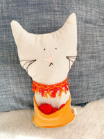 Creative Cuddles, Kitty Cat Animal for Kids, Eco-Friendly, Children's Sensory Stuffed Animal, Upcycled Stuffed Play Kitten for Kids