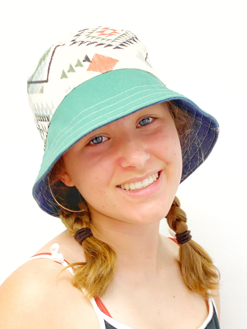 Small Cute Patchwork Bucket Hat , Ready to Ship