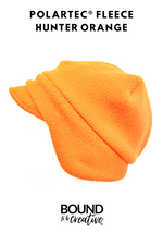 hunter blaze orange fleece hat with earflaps