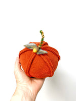 Fall Decor Pumpkin, Fabric Pumpkin Upcycled Fall Decor, Small Pumpkin, SP23