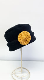 Pillbox Rolltop Fleece Hat for Women
