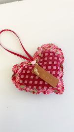 Custom MOM Valentine, Gift for Mom, Pre-Stamped Leather Valentine Heart, Individual, Individual, "MOM"
