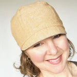 spring hat in linen blend fabrics