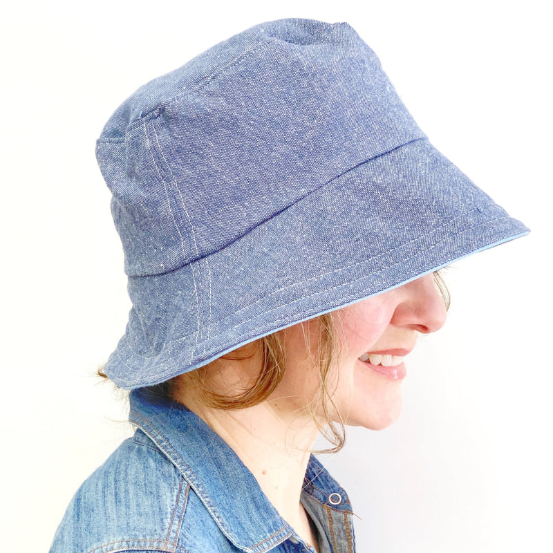 women's denim bucket hat
