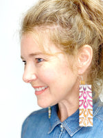 Large Colorful Fabric Earrings