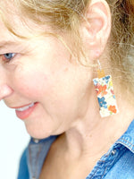 Fall Floral Fabric Earrings