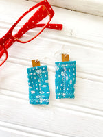 Small Turquoise Earrings, Dotted
