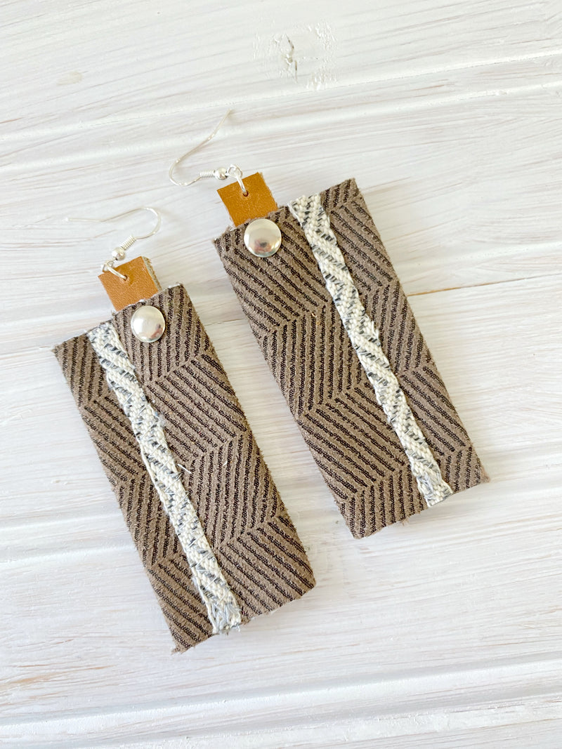 Soft Suede Fall Fabric Earrings