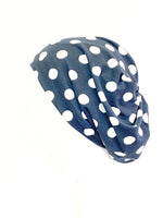 Grey and Black and White Dots Beanie Hat for Women, Large, Stretch Jersey Hat, Soft Cotton Beanie, Large, L431