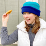 Women's rolltop anti-pill fleece hat