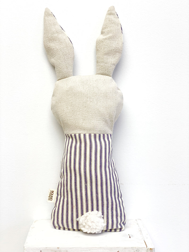 Creative Cuddles, Primitive Bunny Home Decor, Children's Sensory Stuffed Animal, Upcycled Stuffed Animal for Kids