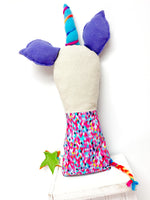 Creative Cuddles, Unicorn for Kids, Children's Sensory Stuffed Animal, Upcycled Stuffed Animal for Kids