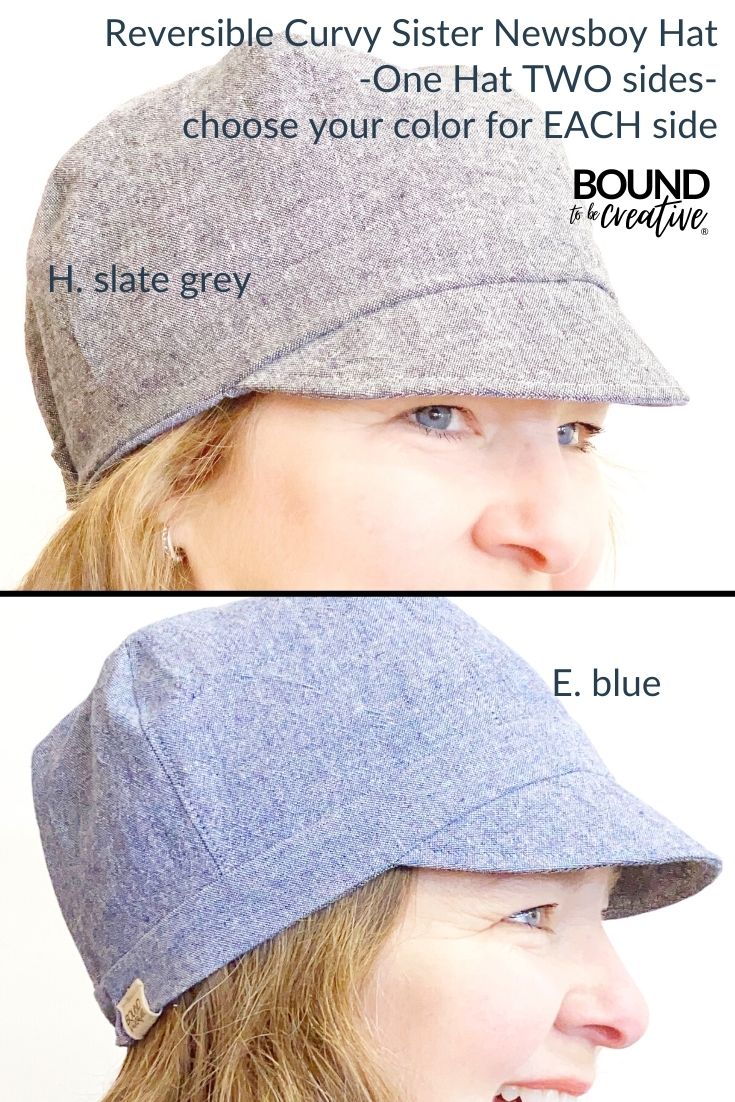 reversible linen hat for women