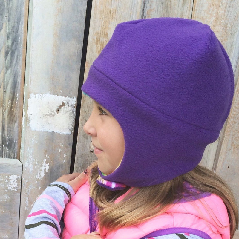 kids reversible winter fleece hat 